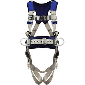 3M DBI-Sala ExoFit X100 Comfort Construction Positioning Safety Harness, OSHA, ANSI, 3 D-Ring Connections, Tongue Leg Buckles, Quick Connect Chest Buckle, 1401113, X- Large