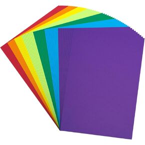 Colored Cardstock 8.5 in x 11 in,56 Sheet Classic Rainbow Index Paper 300 GSM/110 LB HeavyWeight Card Stock Set of 7 Colors for Cutting DIY Kids Art Craft