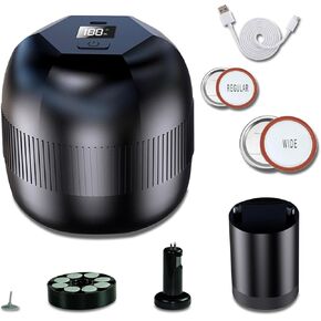 Rechargeable Electric Mason Jar Sealer 3-in-1 Vacuum Sealer with Auto-Stop for Regular and Wide Mouth Jars, Vacuum Bags, Includes Bottle Opener, Lids, Bags, and Clips