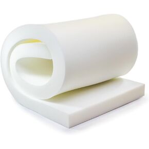 AK TRADING CO. Upholstery Foam Cushion, High Density Foam Sheet - Made in USA, 3 x 30 x 72 white