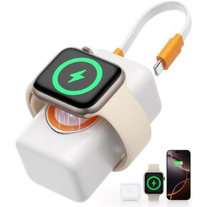 5000mAh Portable Charger for Apple Watch,18w Fast Charging Wireless iwatch Charger Power Bank with Built-in Cable,Magnetic 3 in 1 Portable Charger for iwatch 10-2/Ultra/Se,iPhone 16/15,Samsung,Black