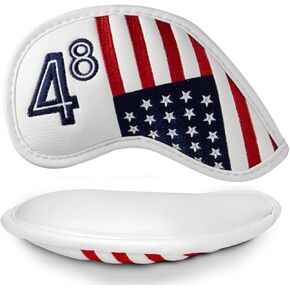 Single Patriotism Golf Lob Wedge Cover for Golf Clubs, Golf Iron Headcover for Lob Wedge fits All Brand(1pc #LW Cover)
