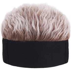 Novelty Hair Visor Cap with Peaked Wig Adjustable Baseball Hat with Hair… in Kuwait
