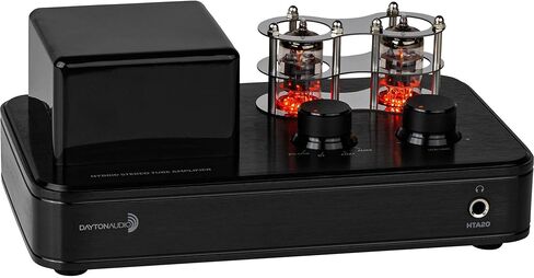 Dayton Audio HTA200 مضخم صوت ستيريو هجين هاي فاي مدمج فئة A/B بقدرة 200 وات RMS مع مخرج مضخم صوت ومخرج سماعة رأس وبلوتوث 5.0، مع مشغل تسجيل Phono Preamp وUSB DAC in Saudi Arabia