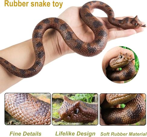Fake Snakes - Realistic Rubber Reptiles for Garden Bird & Squirrel Repellent, Prank Props, Fun Toys for Kids & Adults, Ideal Freebies for Halloween & April Fools' Day Parties in Saudi Arabia