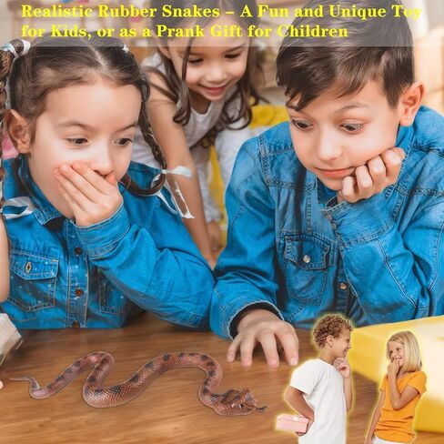 Fake Snakes - Realistic Rubber Reptiles for Garden Bird & Squirrel Repellent, Prank Props, Fun Toys for Kids & Adults, Ideal Freebies for Halloween & April Fools' Day Parties in Saudi Arabia