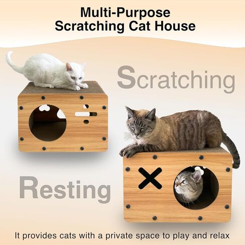 Cat Sisal Chair, Cat Lounger, Four Heights Can be Adjusted, Cat Scratcher, Cat Hammock, Cozy Cat Lounger with Sisal mat, Suitable for Small and Medium Cats (Jute mat) in Saudi Arabia