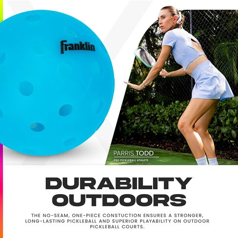 Franklin Sports X-40 كرات Pickleball الخارجية - كرات Pickleball الرسمية للولايات المتحدة الأمريكية (USAPA) - كرات Pickleball الرسمية ذات الحجم التنظيمي - كرات Pickleball الرسمية للولايات المتحدة المفتوحة - أصفر بصري - 50 عبوة in Saudi Arabia