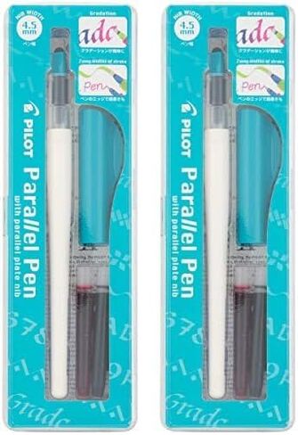 PILOT Parallel Calligraphy Pen Set, 3.8MM Nib with Black and Red Ink Cartridges (90052) in Kuwait