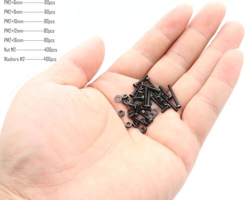 LBY 100pcs M6 Machine Screws(Truss Head), Phillips Pan Head Bolts Nuts Flat Washers, Carbon Steel, Blackening in Saudi Arabia