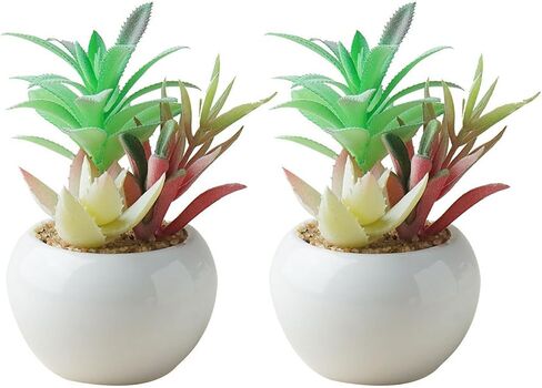 Artificial Succulent Plants in Pots,Small Faux Colorful Succulents Plants for Bathroom Home Office Living Room Table Decor Indoor Outdoor in Saudi Arabia