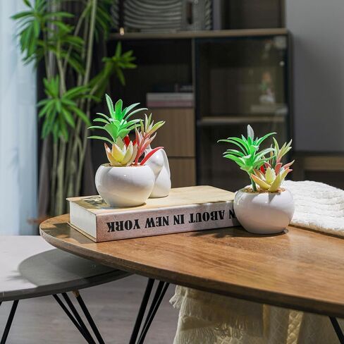 Artificial Succulent Plants in Pots,Small Faux Colorful Succulents Plants for Bathroom Home Office Living Room Table Decor Indoor Outdoor in Saudi Arabia