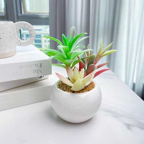 Artificial Succulent Plants in Pots,Small Faux Colorful Succulents Plants for Bathroom Home Office Living Room Table Decor Indoor Outdoor in Saudi Arabia