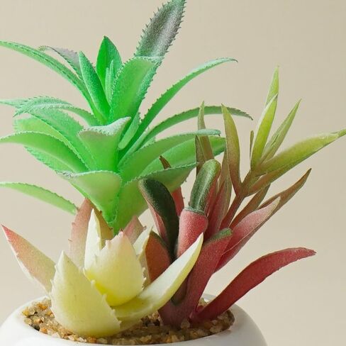 Artificial Succulent Plants in Pots,Small Faux Colorful Succulents Plants for Bathroom Home Office Living Room Table Decor Indoor Outdoor in Saudi Arabia
