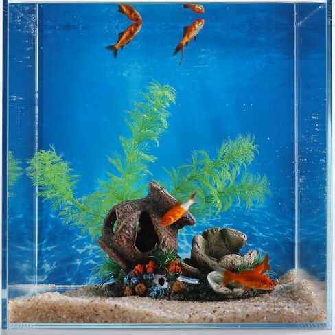 Barrel for Fish Tank Decorations, Goldfish Betta Fish Aquarium Decoration with Seastar and Coral, Fish Tank Accessories,Fish Cave Hideout in Saudi Arabia