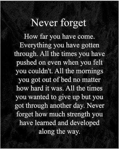 Never Forget How Far You Have Come - Inspirational Wall Art Print, Typographic Picture Print For Office Desk Decor, Living Room Décor, Studio Display, Great Motivational Wall Art Gift, Unframed 8x10 in Saudi Arabia