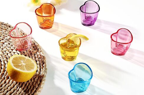 Heart Shot Glasses Set, Pink Shot Glass Cute For Bar Cart Accessories 1.5oz in Saudi Arabia