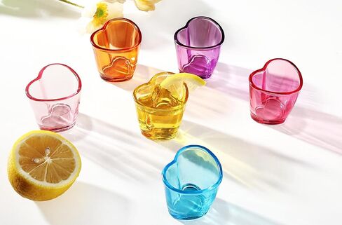 Heart Shot Glasses Set, Pink Shot Glass Cute For Bar Cart Accessories 1.5oz in Saudi Arabia