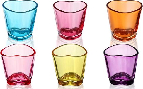 Heart Shot Glasses Set, Pink Shot Glass Cute For Bar Cart Accessories 1.5oz in Saudi Arabia