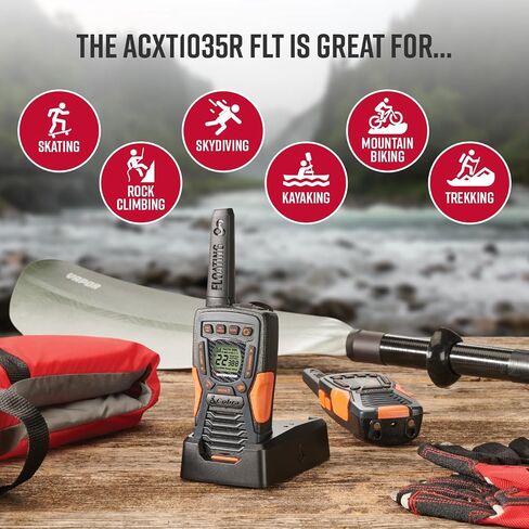 Cobra CXT10953PH-M Emergency Two-Way Radios, Waterproof Walkie Talkies, Up to 40 Mile Range, 22 Channels and NOAA Weather Channels, UHF/FM Ultra-Clear Reception, 3-Pack in Saudi Arabia