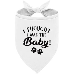 I Thought I was The Baby Dog Bandana, Baby Announcement Dog Bandana, Dog Bandana Pregnancy Announcement, Gender Reveal Dog Bandana, Pet Scarf Decorations Accessories, Gift for Dog Lover (D79)