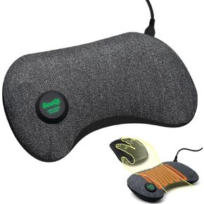 USB Heated Wrist Rest for Pain Relief, Dual-Sided Comfort with Warm Compress & Cooling Massage Beads, Ergonomic Support for Office Work, Home, School, PC & Laptop Gaming