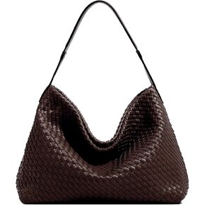 Women Boston Bag Woven Vegan Leather Handbags Female Satchel Messenger Bag Fashion Shoulder Crossbody Bag Casual Hobo