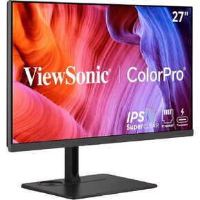 ViewSonic VP2776T-4K 27 Inch 4K UHD IPS Monitor with Advanced Ergonomics, Thunderbolt 4, 100% sRGB Rec 709, Pantone Validated, USB C, HDMI 2.1, and DP Daisy Chain for Home and Office