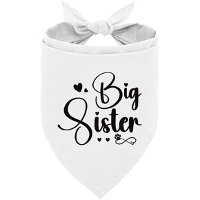 Big Sister Dog Bandana, Big Sister Bandana for Dog, Big Sister Dog Shirt, Dog Bandana for Small Medium Dogs, Baby Announcement Dog Bandana, Big Sister Announcement, Dog Scarf (D22)