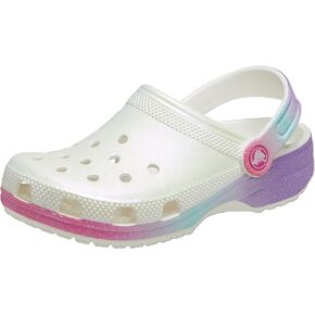 Crocs Kids Classic Clog T QuGl, Quartz Glitter, 9 US Unisex Toddler