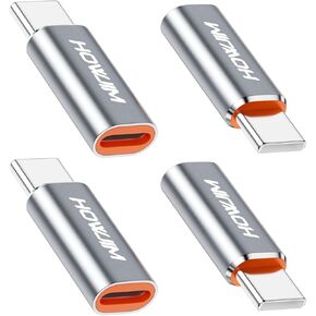 Lightning to USB C Adapter 2 Pack,PD27W/66W Fast Charging&Transfer,Lightning Female to USB C Male,Type C Charger Converter Cable for i-Phone 15 16 Series,i-Pad,G-alaxy,P-ixel,Not for A-udio/OTG Black