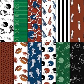 JOINFANXIN Baseball Scrapbook Paper Pad,24 Pcs Sports Baseball Pattern Double-Sided Decopodge Paper,Cardstock Paper for Scrapbooking DIY Decorative Background Cardmaking Supplies Craft Paper