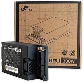 حل FSP Mini ITX | Flex ATX 500W 80 Plus كفاءة معتمدة من الذهب ≥90% مصدر طاقة PFC نشط كامل النطاق (FSPFSP500-57FCB) Flex Guru 500W