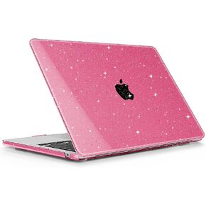 Compatible with MacBook Air 13.6 inch Case 2022 2023 2024 Release M3 A3113 M2 A2681 with Liquid Retina Display & Touch ID, Hard Shell with Screen Protector & Webcam Cover, Aby Pink