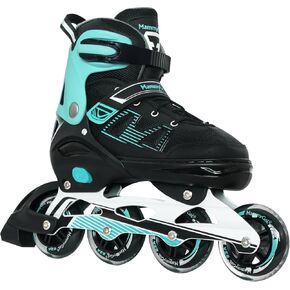MammyGol Adult Inline Skates for Men Women, Blades Roller with Carbon Steel Bearings, TPR Brake, 3D Mesh, EVA Lining, PVC Upper | Adjustable Size for Better Fit for Skating Enthusiasts
