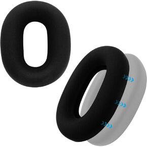 Adhiper Protective Earpad Covers for Sony WH-1000XM5, Upgraded Silicone Ear Covers for Sony WH-1000XM5 Wireless Headphones, Tight Fit, Sweatproof, Easily Washable - Black