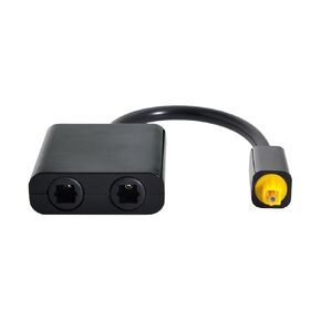 xiwai Black Dual 3.5mm Male to Single Female Headphone Microphone Audio Splitter Cable for Cell Phone & Tablet & Laptop