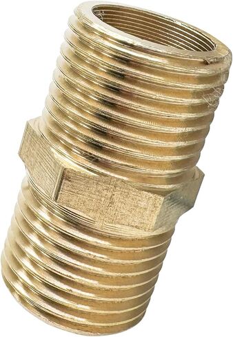 Brass Pipe Fitting, 1/2" x 1/2" G Male Thread Pipe, Faucet Extension Adapter Kits, 4" Long Hex Nipple, 1-Pack in Kuwait