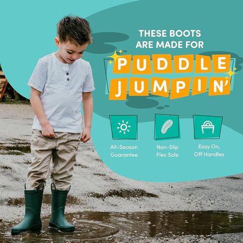 لونكون حذاء مطر من المطاط الطبيعي الفاخر بلمسة نهائية غير لامعة للاطفال الصغار من اليمنتاري كوليكشن in Kuwait