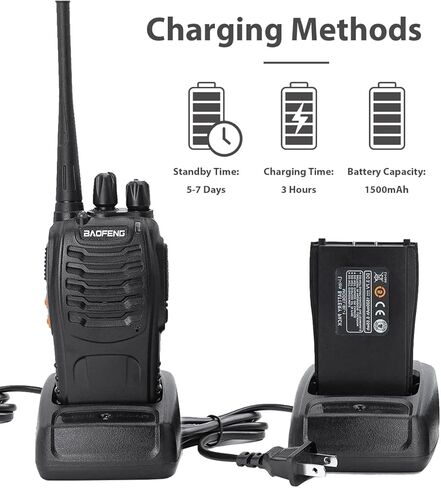BAOFENG 5RM 10W Ham Radio Long Range Handheld Two Way Radio 2500mAh Battery Rechargeable Walkie Talkies with NOAA Weather Receiver, Speaker Mic, Type-C Charging, 999CH, VOX in Saudi Arabia