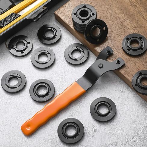 Hicarer 25 قطعة زاوية طاحونة زاوية طقم مفتاح ربط 5/8 "-11 شفة معدنية قفل مفتاح ربط الجوز متوافق مع ديوالت ماكيتا بوش هيتاشي ميتابو in Saudi Arabia