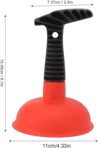 مكبس صغير، مقبض متعدد الأغراض غير قابل للانزلاق، تصميم مريح، مكبس كوب المرحاض الصغير لحوض الاستحمام (1) in Kuwait