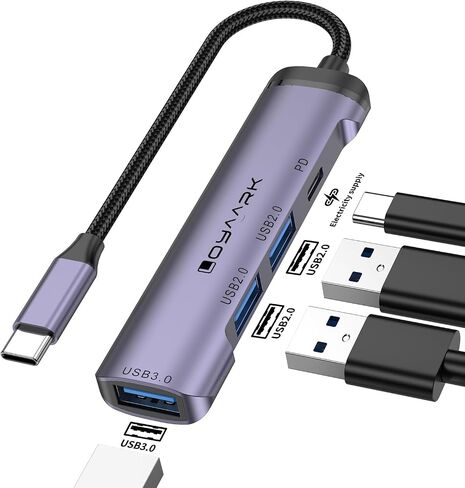 USB C HUB,USB C to 4K30hz HD Multi-Port Adapter,3 USB 3.0 Ports and 1 5Gbps Type-C Data Ports,USB c Splitter with 4K30hz HD Port and PD 100W Smart Charging in Saudi Arabia