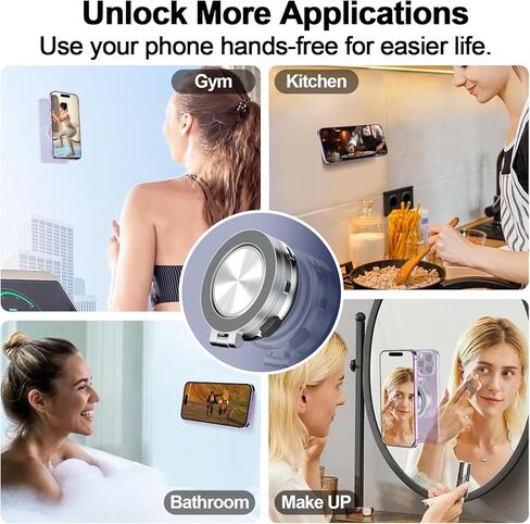 AICase Fall Car Electric Suction Cup Vacuum Magnetic Phone Holder, 360° Rotatable Compatible with MagSafe Magnet Strong Vacuum Suction Cell Phone Car Mount for iPhone & Android, Black in Saudi Arabia