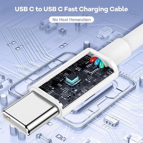كابل USB C إلى USB C بطول 3 أقدام لسلك شاحن Apple iPhone 16 15، 4 حزم كابل 60 وات C إلى C سلك شحن سريع لهاتف iPhone 16 15 Pro Plus Pro Max iPad Pro/Air MacBook Pro/Air، لهاتف Galaxy S24 S23-رمادي in Kuwait