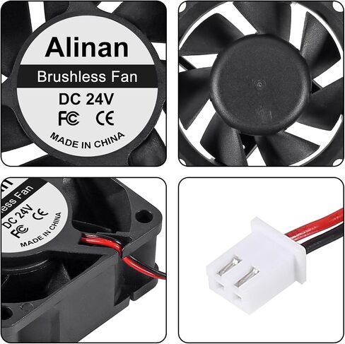 Alinan 4pcs 6025 60mm x 25mm 5V USB Dual Ball Bearings Brushless Fan 2Pin DC Cooling Exhaust Fan for Radiator DIY Air Exhaust Vent Cooling in Saudi Arabia