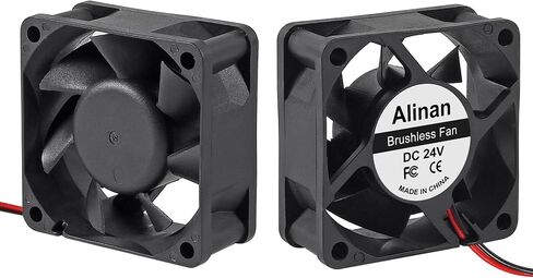 Alinan 4pcs 6025 60mm x 25mm 5V USB Dual Ball Bearings Brushless Fan 2Pin DC Cooling Exhaust Fan for Radiator DIY Air Exhaust Vent Cooling in Saudi Arabia