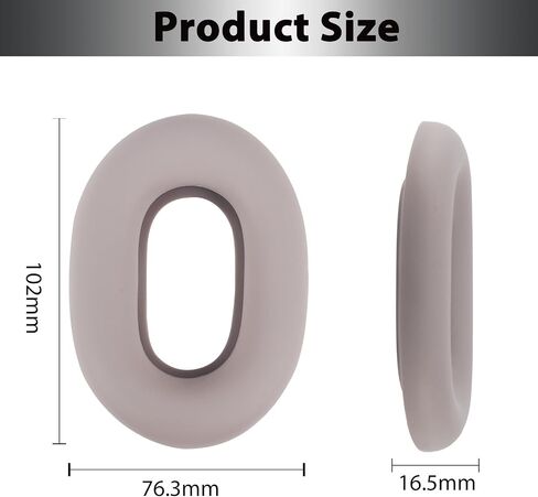 Adhiper Protective Earpad Covers for Sony WH-1000XM5, Upgraded Silicone Ear Covers for Sony WH-1000XM5 Wireless Headphones, Tight Fit, Sweatproof, Easily Washable - Black in Saudi Arabia