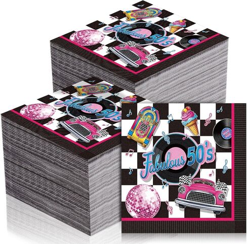 100 Pcs 90's Paper Napkins Disposable Floppy Disk Cocktail Napkins 6.5 x 6.5 Hip Hop Themed Beverage Napkin 90s Luncheon Napkins for 1990's Throwback Retro Birthday Party Supplies in Saudi Arabia