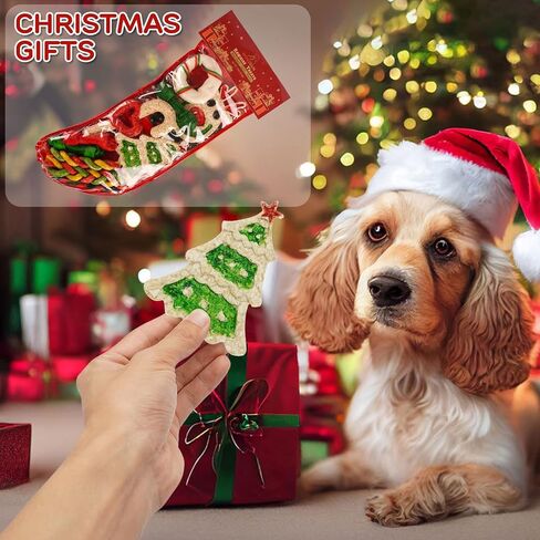 MON2SUN Christmas Dog Rawhide Treats Holiday 14Count Stocking for Small Dogs in Saudi Arabia